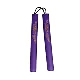 Playwell Nunchucku Safe Foam Rubber Childrens - Deluxe Foam Nunchucks with Cord - All Purple Colour - 8