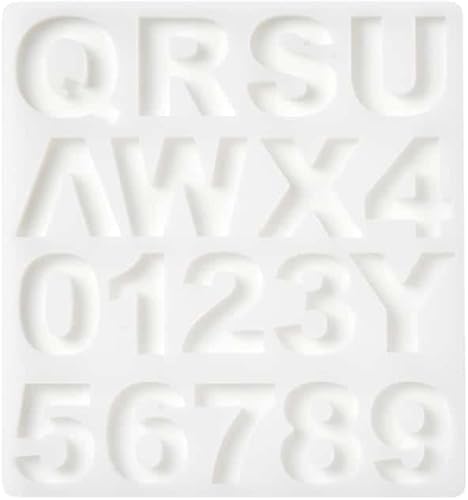 Miniatura 4 de Mod Podge Moldes de resina de silicona, juego de 2 moldes de silicona transparente del alfabeto de 7 1/2 x 12 3/4 pulgadas para fundición de resina,