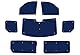 Thermo-Jalousien Kombatibel Mit VW Crafter (2017-Date)(Komplettes Set + Scheunentor) Hintergrundfarbe in Blau, Reversibel und Thermisch