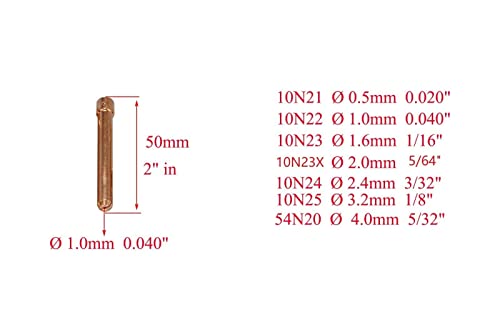 Riverweld 18Pcs Tig Gas Len Collet 10N22 45V24 .040" 10N23 45V25 1/16" 10N24 45V26 3/32" 54N18#4 54N17#5 54N16#6 54N15#7 54N14#8 Back Cap Wl20 Sky Blue Kit Fit Pta Db Sr Wp 17 18 26 Tig Welding Torch #TOP3