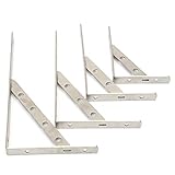 - Massive Edelstahlmaterialien, geeignet für alle Arten von Layer-Board, Regal, Glas, Marmor, fester Unterstützung, ein Muss in einem guten DIY-Regal.backet an der Wand, nur ein Board-Regal anziehen, kann schön und großzügig werden.Wird oft als Mikrowellenherd-Racks, Regale usw. verwendet