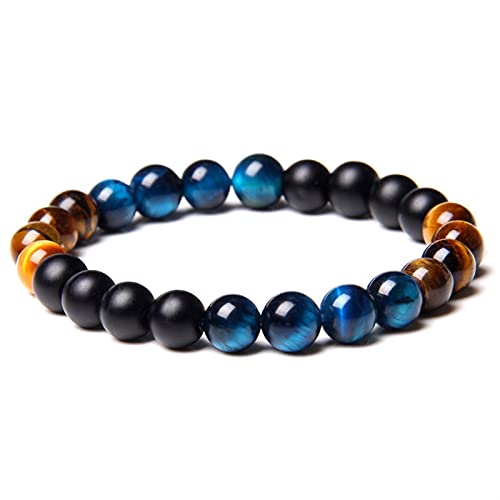 Bracelet élastique vintage perles de pierres naturelles hommes et femmes
