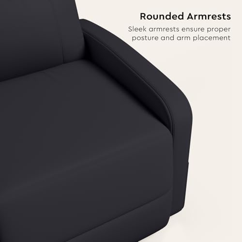 Image of Interio by Godrej Milos Manual 1-Seater Synthetic Leather Recliner Sofa