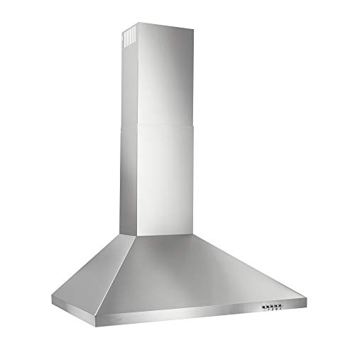 Broan-NuTone BW5030SS Stainless Steel Chimney Range Stoves Convertible, 3-Speed Modern European Design Wall-Mounted