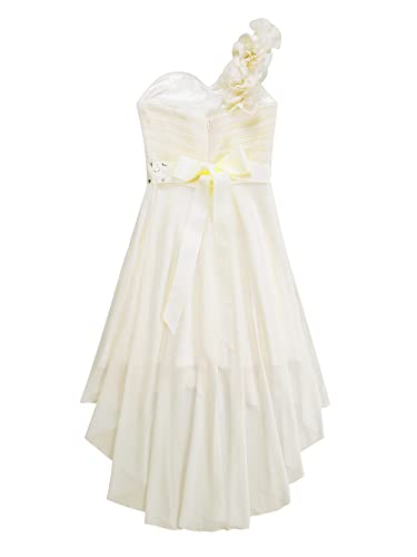 Sholeno Kids Girls Wedding Bridesmaid Sleeveless Flower Dress Asymmetrical Hem Chiffon Birthday Prom Party Ball Gown4