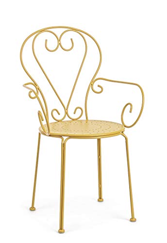 Fauteuil de jardin avec accoudoirs ocre