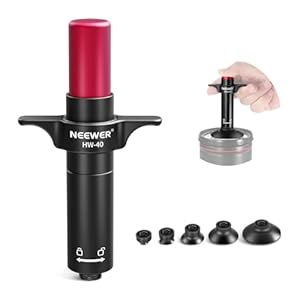 NEEWER 6 in 1 Lens Sucker Kit, Camera Lens Repair Tool IC Pick Up Vacuum Lens Suction Pen with 5 Interchangeable Suction Cups & Cleaning Cloth for Lens Repair and Cleaning, HW-40