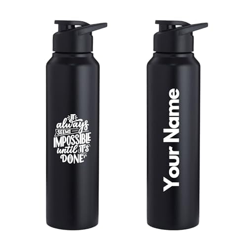 Logickart Your Name Printed Straight Stainless Steel Bottle with Motivational Quotes 1 Liter Easy to Carry Leakproof Bottle Personalised Gift Bottle (Alaways Belive in Imposible) (B0CZ9HFGSX) Amazon Price History, Amazon Price Tracker