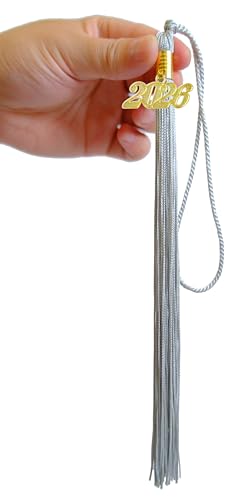 Image of 2026 Tassel Graduation,Silver Tassel 2026 for Grad Cap and Graduation Ceremony Accessory Decoration