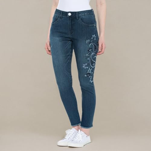 Democracy Women's Ab Solution High Rise Ankle Jean, Skimmer Med Blue, 84