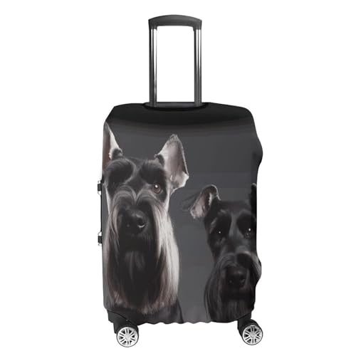 Carry on Luggage Cover Cute Schnauzer Dog Suitcase Covers for Luggages Tsa Approved Travel Luggage Sleeve Protector Elastic Suitcase Protector Anti-Scratch Washable Fits 19-30 Inch Case -XL4