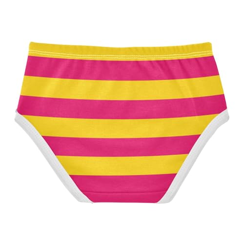 Yellow Red Stripe Toddler Girls's Underwear 2T2