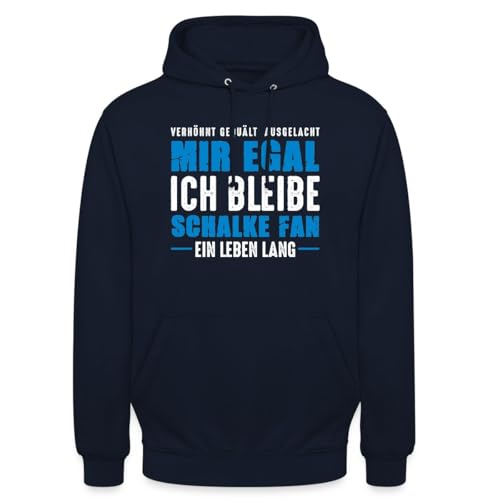 Spreadshirt Mir Doch Egal Schalke-Fan Design Unisex Hoodie, XXL, Navy