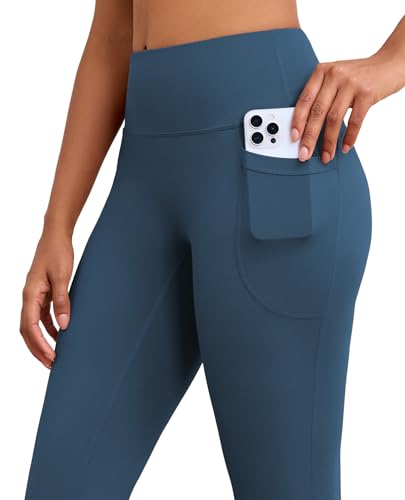 Flare Yoga Pants with Pockets for Women Bootcut Tummy Control Flared Workout Leggings High-Waist3