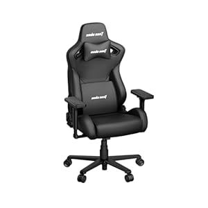 Anda Seat Kaiser Frontier Black Leather Gaming Chair – XL Premium Ergonomic Gamer Chair for Adults, Plus Size Video Game Chairs, Memory Foam Neck Pillow & Lumbar Back Support – Office Computer Chair