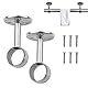 Lulullaby 2 Stück Deckenhalterung, Gardinenstange Halterung Edelstahl Gardinen Wandhalter, Edelstahl-Garderoben-Rohr Decke Wand 25 MM, Auflageträger Für Kleiderstange Kleiderschrank Schrankroh