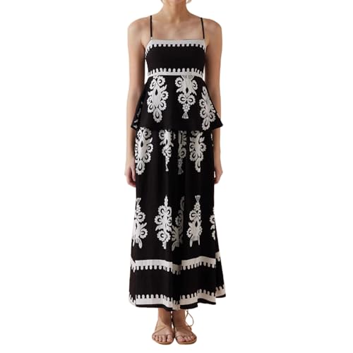 Robe d'été longue et légère contre la chaleur au style ethnique
