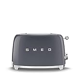 SMEG SMEG BHT - Tostadora compacta (36,6 x 24,8 x 22,4 cm), color gris