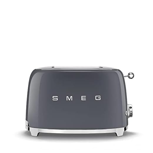 SMEG SMEG BHT - Tostadora compacta (36,6 x 24,8 x 22,4 cm), color gris