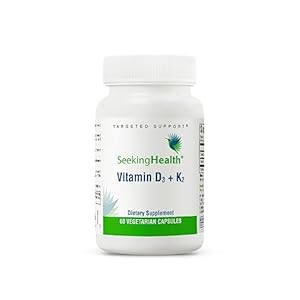 Vitamin D3 + K2 | 5000 IU of D3 (as cholecalciferol) for Optimal Calcium Absorption | 100 mcg of K2 (as menaquinone-7) for Circulatory Health | Supports Bone & Immune Health | 60 Vegetarian Capsules