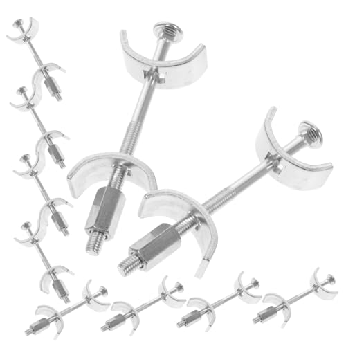 SHINEOFI 10 Piezas Conector De Mesa Galvanizado Encimera Conector Para Conector De Juntas Para Muebles Cierre Fijación Acero Tornillo Conector De Unión Carpintero Silver