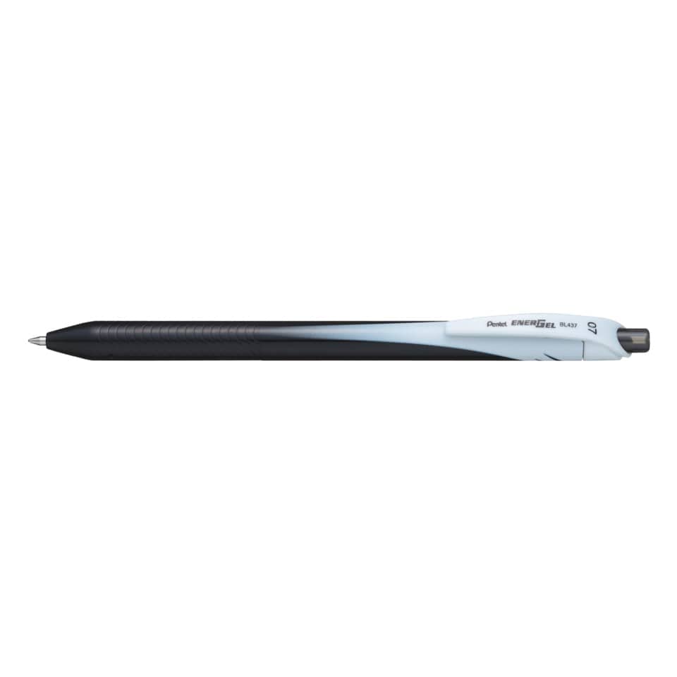 Stylos fins Pentel ENERGel Slim BL437 noir 0,7 mm pour écriture sans fatigue