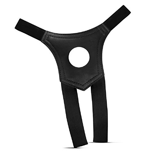 Cinto em Couro Ecológico para Prótese com Orifício de 4,5 cm Strapon