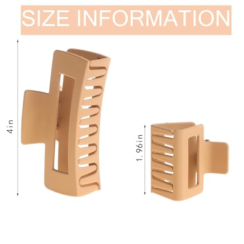 Image of ANNA CREATIONS 12 Pcs Korean Fashion Matte Hair Claw Clips Strong Hold Hair Clutcher for Thick & Thin Hair Accessories for Women & Girls