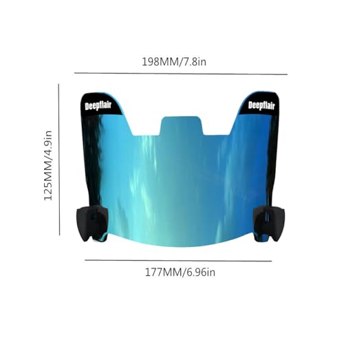 Deepflair Football Visor Tinted Clear Eye Shield Visor with Football Visor Clips for Helmet Football Protection Gear(Ice Blue)