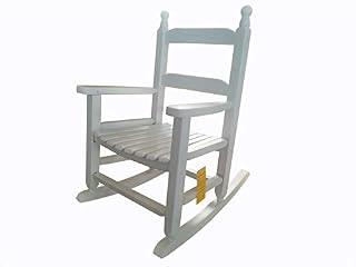 rockingrocker - K081WT Durable White Child’s Wooden Rocking Chair/Porch Rocker - Indoor or