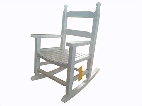 rockingrocker - K081WT Durable White Child’s Wooden Rocking Chair/Porch Rocker - Indoor or