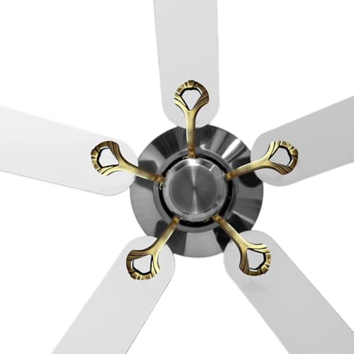 laxreheye Recambios para ventiladores de techo | Conector de aluminio ligero, soporte para aspas brazos ventilador 5 piezas | para reparación mantenimiento casa salón cocina garaje interior exterior