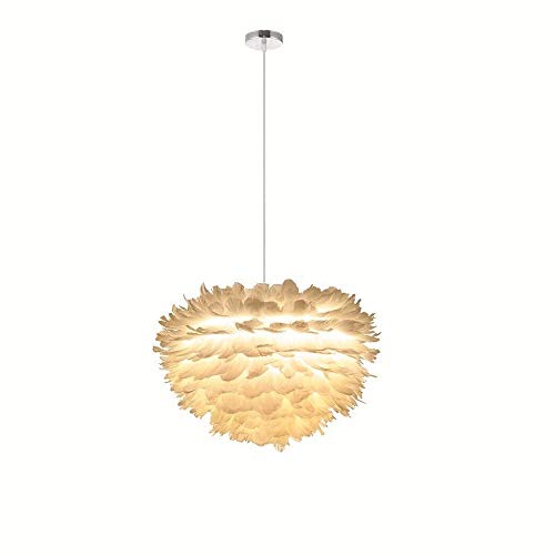 Lustre plume blanche d'exception et luminaire suspendu LED style hôtel