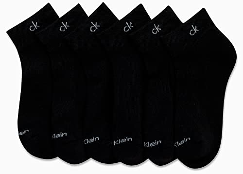 Image of Calvin Klein Quarter Socks for Women - 6 Pack Cushioned Ankle Socks - Quarter Cut, Breathable, Lightweight, Athletic Design
