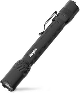 Energizer TAC 2AA LED Tactical Flashlight, Pen Light Flashlight for Emergencies and Camping Gear, Water Resistant Compact EDC Flashlight with Clip, Batteries Included, Pack of 1