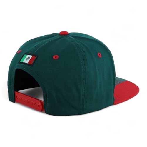 Image of Hecho En Mexico Eagle 3D Embroidered Flat Bill Snapback Cap