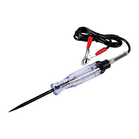 DEWIN Electrical Wire Circuit Tester, Auto 6V 12V 24V DC Car Truck Voltage Circuit Tester Car Test VoltMet Long Probe Pen Light Bulb Cover