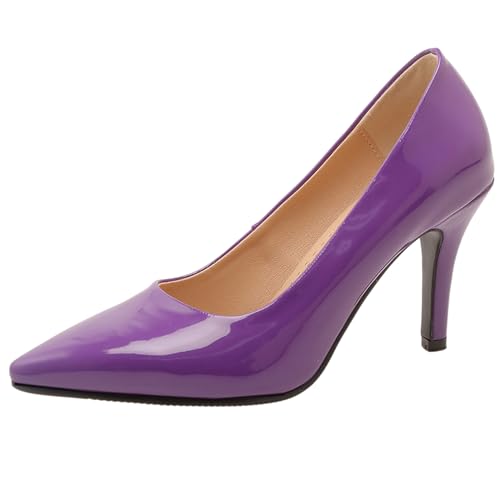 Stiletto Heels Womens Pointed Toe Classic Patent Pumps