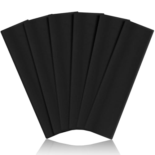BELEVO Schwarze Haarband Damen Dünn – 6 Stück Sport Stirnband Damen Sommer Weiches Breit Headband, rutschfest & Dehnbar, Mode Haarbänder für Kosmetik Workout Yoga Laufen Fitness Gym