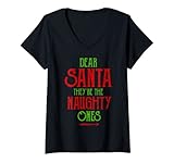 Photo Gallery donna caro babbo natale, sono i cattivi unartiges weihnachten maglietta con collo a v Photo Gallery donna caro babbo natale, sono i cattivi unartiges weihnachten maglietta con collo a v