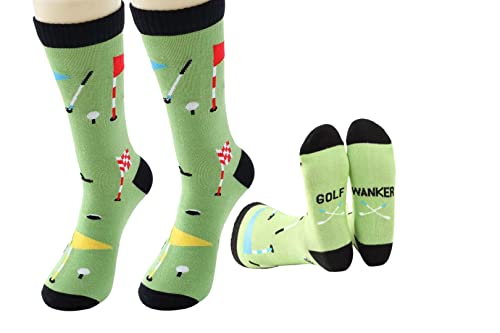 RUDE Novelty Golf Gift Socks for Men | GOLF W*NKER | Tacky Golf Themed Joke Design