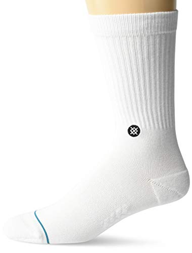 Stance メンズ A558A20LOG ロゴマン ST クルーソックス US サイズ: Medium カラー: ホワイト