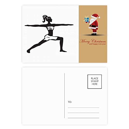 Cartes postales Yoga Girl Keep Noël pour écrire vos vœux de santé et de sport
