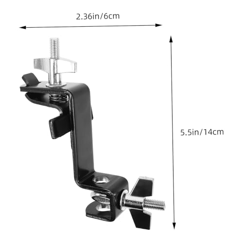 Abrazadera soporte de cencerro Toyvian para kit de batería, soporte ajustable para bombo, accesorio duradero para instrumentos de percusión miniatura 2