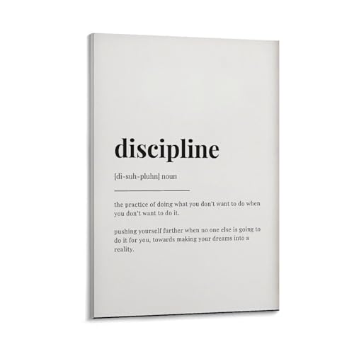 Discipline Definition Quote Best And Text Art, Canvas Printing Art