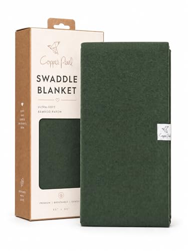 Image of Copper Pearl Swaddle Blankets for Newborns | Soft Stretchy Receiving Blankets for Boys and Girls | Large 46 x 46 Inch Baby Blankets | Lightweight and Breathable Swaddles | Alder