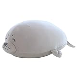 Robbe Kuscheltier, Niedliche Plüschtier Robbe, Siegel Plüschpuppe, Chubby Blob Seal Kissen, Meerestier Plüsch Stofftier Gefülltes Plüsch Spielzeug Kissen Geschenke für Kinder Mädchen Jungen (35cm)