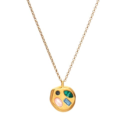 Birthdate 14k Gold Necklace for Women, The May Thirteenth Pendant - 16-20in Adjustable 14 Karat Gold Chain with Lobster Clasp - Cadenas de Oro 14k Puro Para Mujer, Ladies Jewelry Birthstone