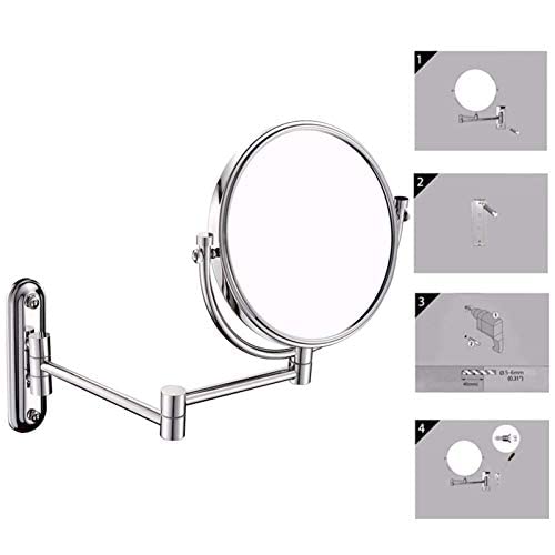 Miroir de courtoisie extensible 360 pour une salle de bain moderne