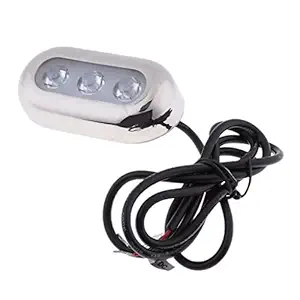 MERISHOPP 12-28V Marine/Boat/Yacht Underwater LED Blue Light w/Stainless Steel Bezel Parts & Accessories | Boat Parts | Electrical & Lighting